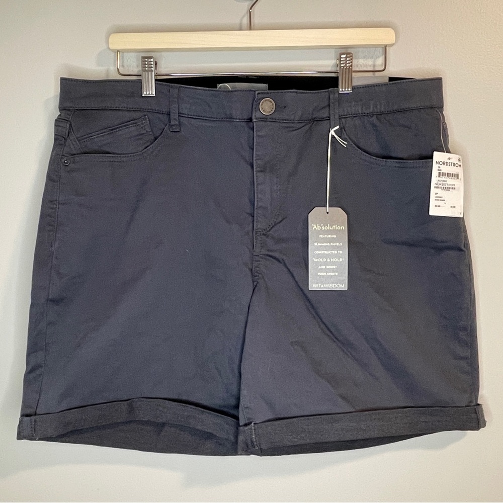 Wit & Wisdom Ab-solution Shadow Grey Shorts